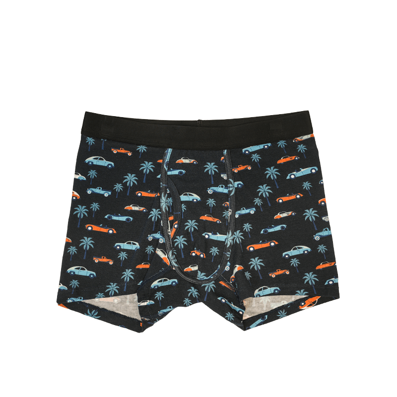 Cotton Spandex Printed Boy's Boxer Briefs