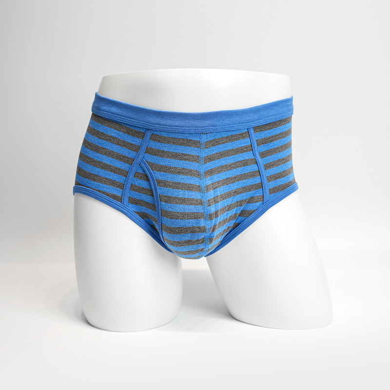 Striped Split-Front Bamboo Viscose Briefs